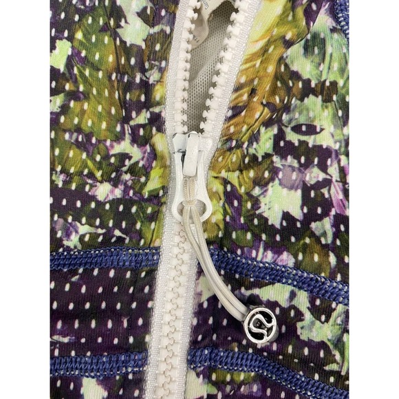 Lululemon Define Jacket Womens 4 Floral Full Zip Activewear Performance - Picture 3 of 8